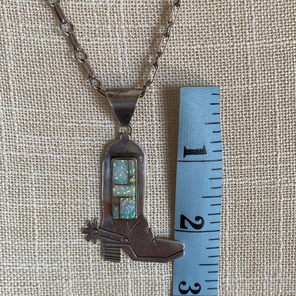 Sterling Silver Necklace J Lee Cowboy Boot - Picture 6 of 16